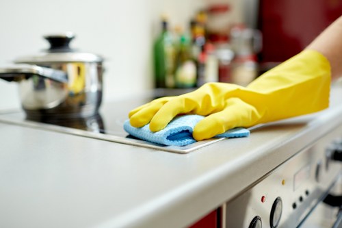 Fresh curtains being cleaned in a central London home